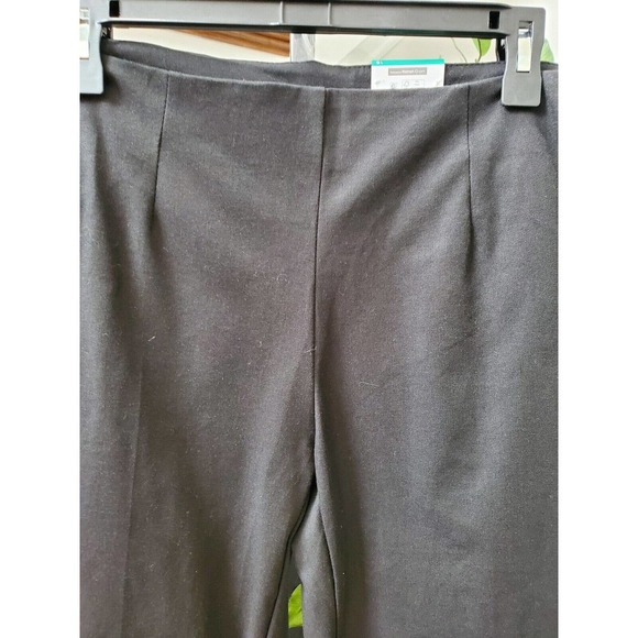 Time & Tru Womens Black Cotton Mid Rise Pull On Comfort Waist Dress Pant Size 16 - Picture 3 of 10